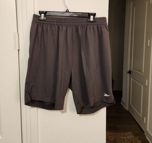 Reebok Men's Charcoal Athletic Shorts